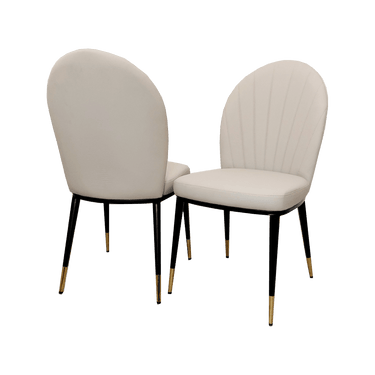 Etta Leather Dining Chair - Luxurious Modern Design, Compact Size 46cm W x 46cm D x 90cm H - UK Luxury Furniture